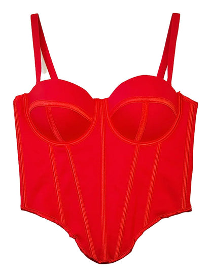 Sexy Red Corset Top For Women