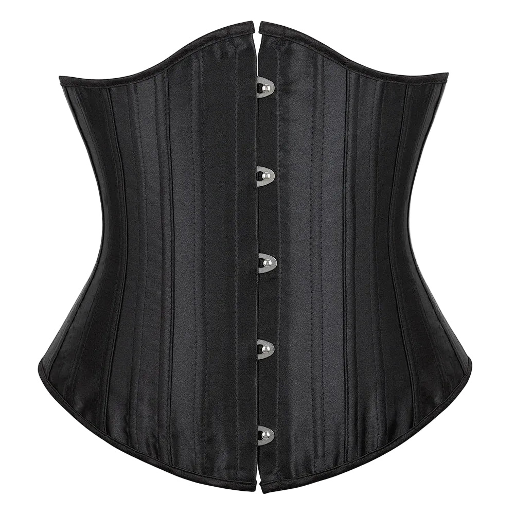 Women Vintage Gothic Underbust Corset Top Steel Boned Waist Cincher