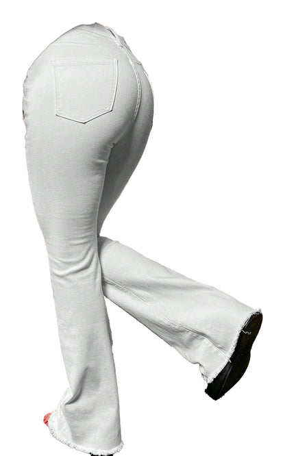 High Waisted Ripped Jeans For Women