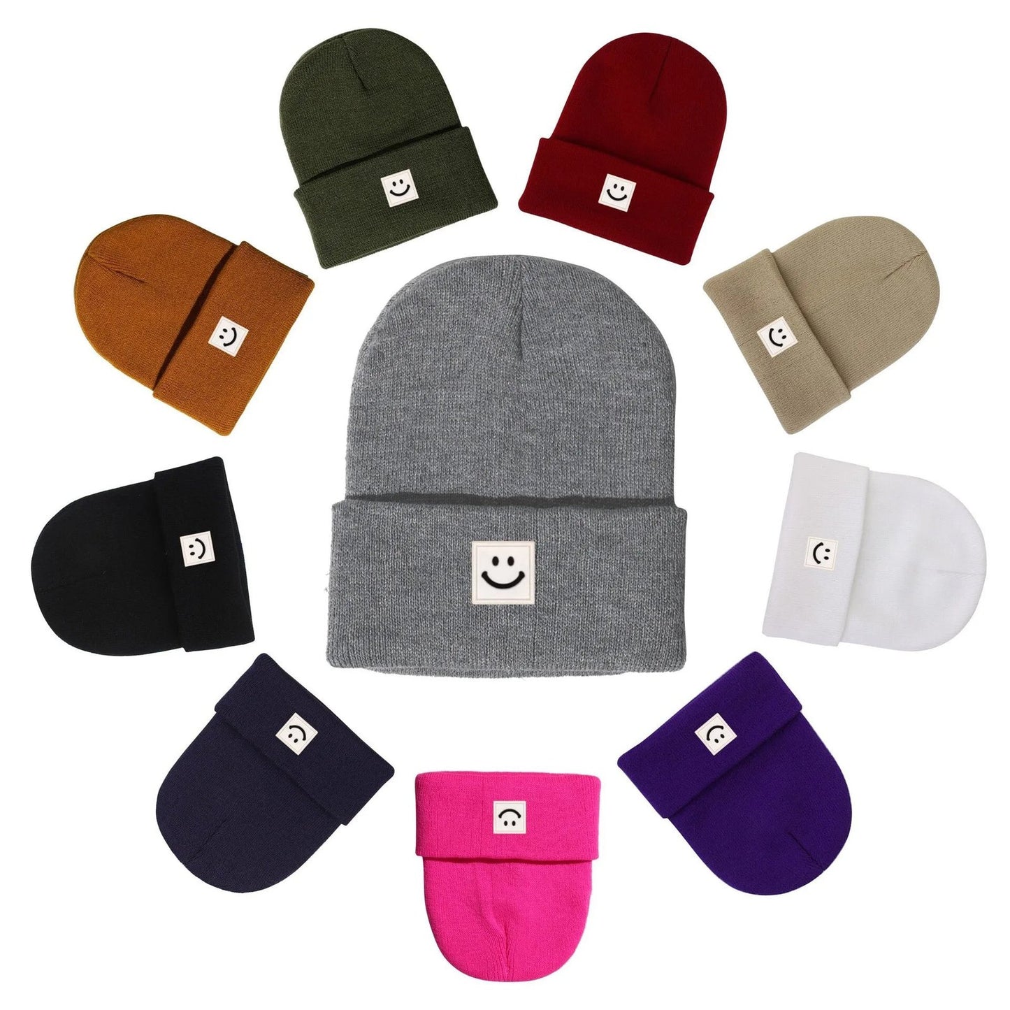 Smile Face Beanie Hat For Trendy Style