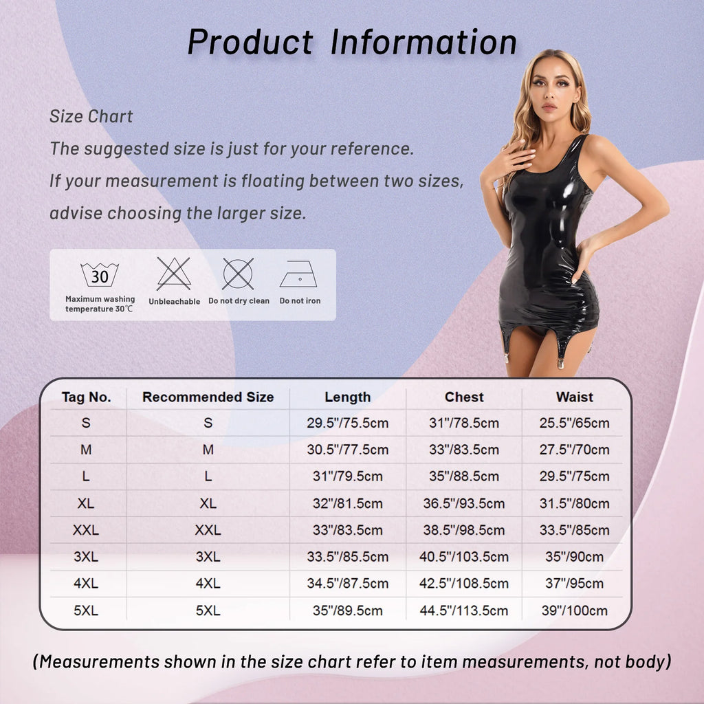 Black Latex Mini Dress and Bodycon Dress