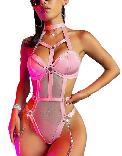 Sexy Open Back Bodysuit For Women