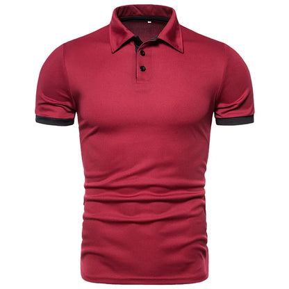 Mens Solid Color Polo Shirt – Stylish Fit