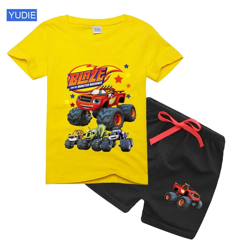Blaze Monster Machine Shirt Set For Kids