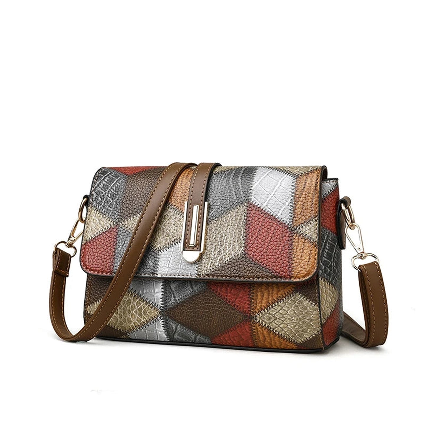 Vintage Splicing Crossbody Bag For Women