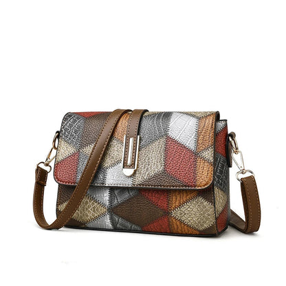 Vintage Splicing Crossbody Bag For Women