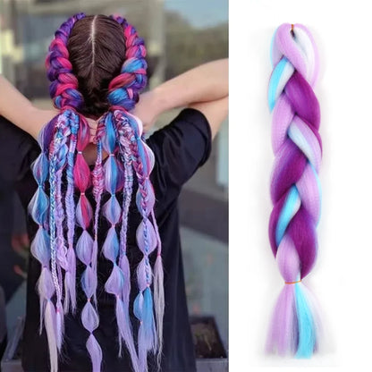 Purple Blue Braiding Hair Extensions