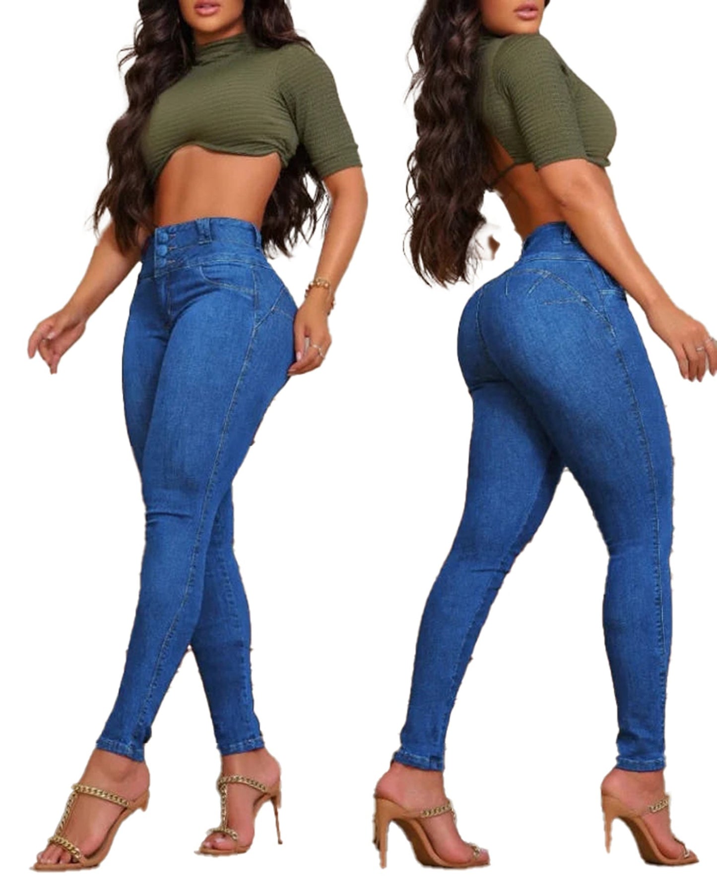 High Waist Skinny Jeans For Women
