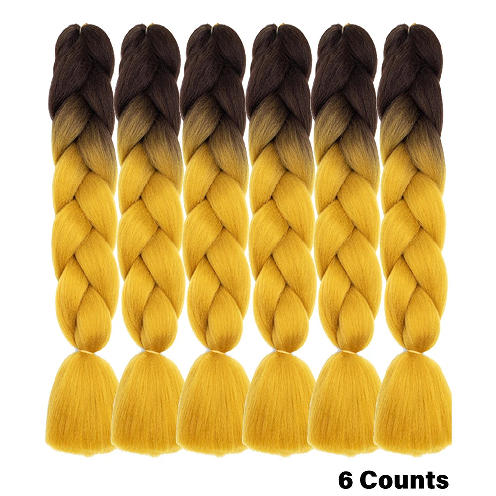 Ombre Crochet Braiding Hair Extensions