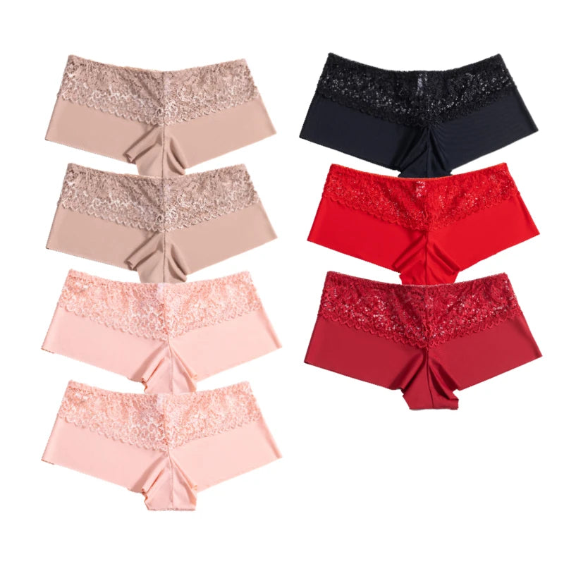 Womens Lace Boxer Panties Set 7PCS