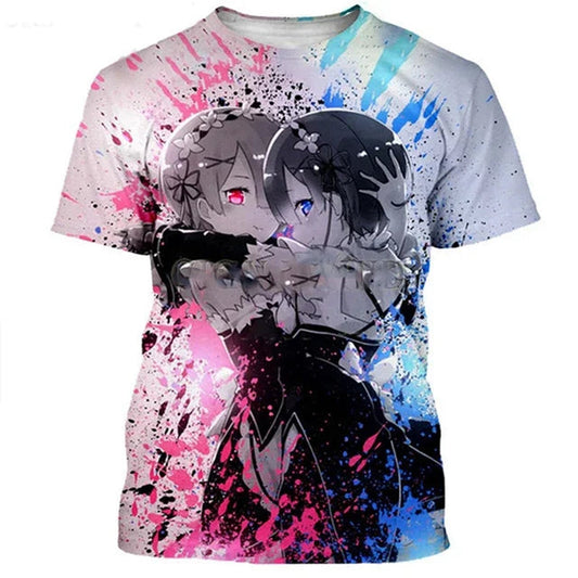 Anime Girl 3D Printed T-Shirt for Men & Women - Casual Harajuku