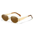 Alloy Oval Sunglasses for Men and Women