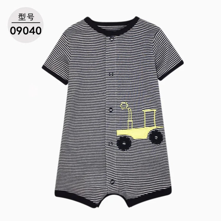 Summer Cartoon Baby Romper O - Neck Cotton Clothing