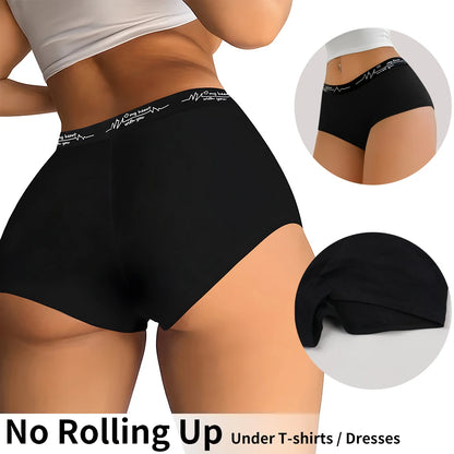 Womens Solid Color Boxer Briefs Set