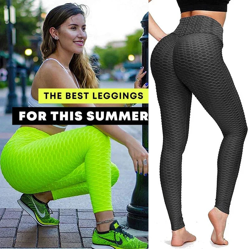 High Waist Scrunch Push Up Workout Leggings
