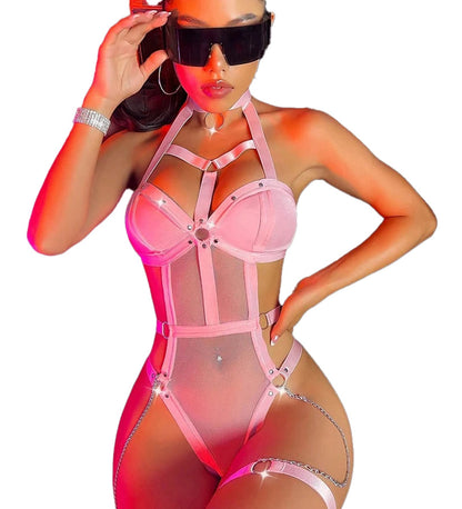 Sexy Open Back Bodysuit For Women