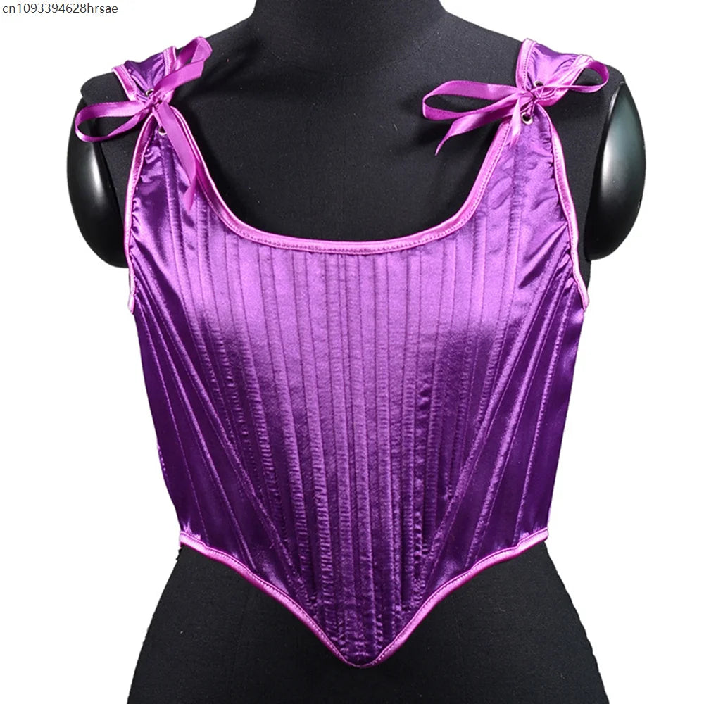 Womens Renaissance Corset Top Overbust Bustier