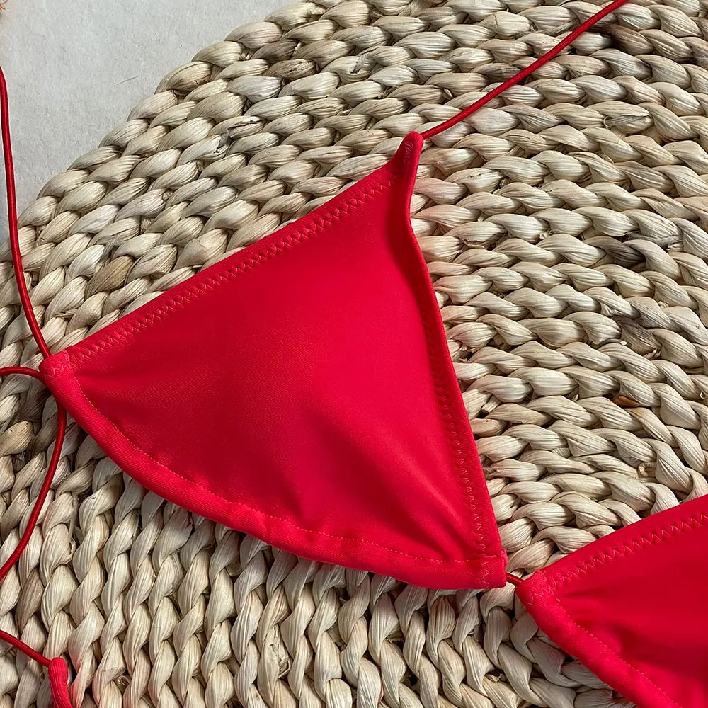 Swimwear Swimsuit: Trendy Pink Bikini Set