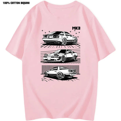 Men's JDM Manga T-Shirt In A Flat Lay