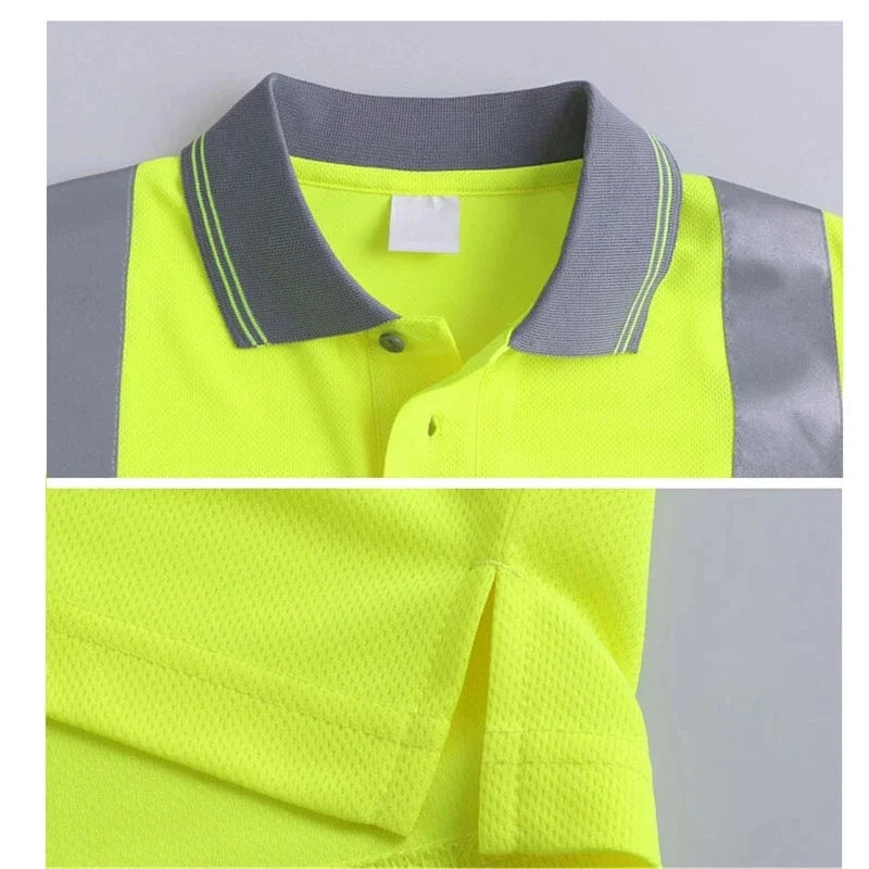 Mens Reflective Polo Work Shirt