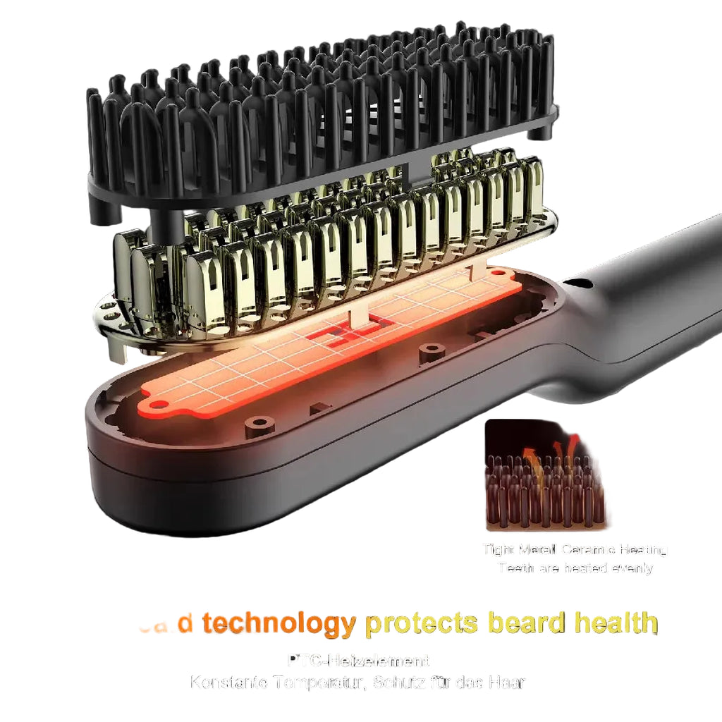 Hair straightening brush