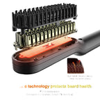 Hair straightening brush