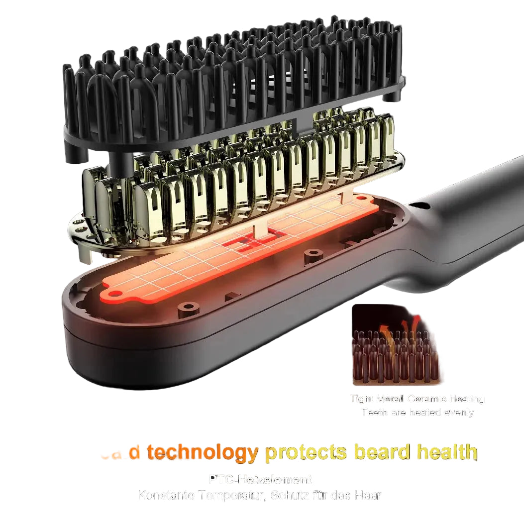 Hair straightening brush