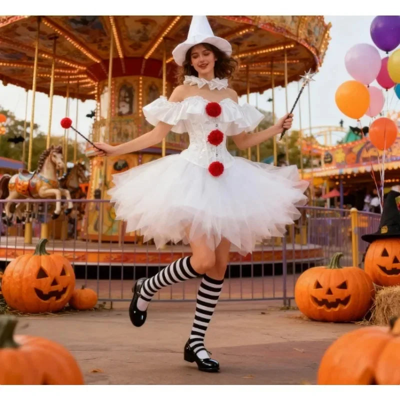 Cosplay Costume Play Dress with Ruffles