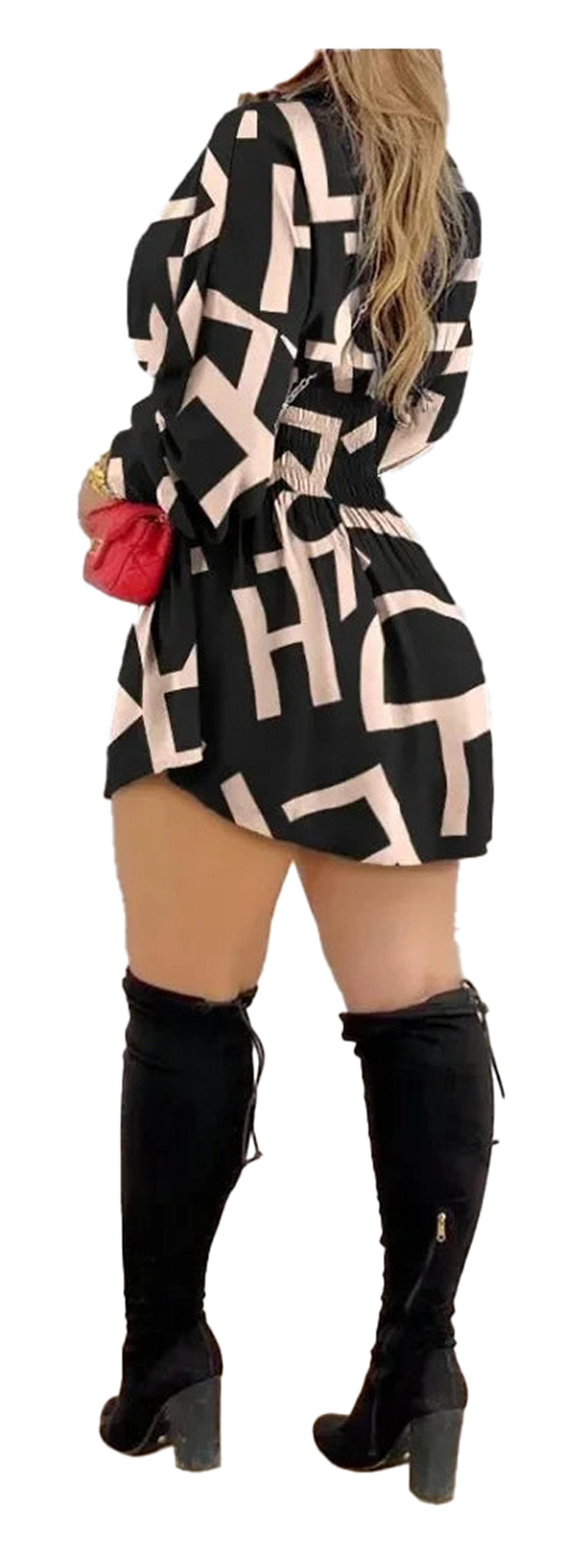 Sexy Black Mini Shirt Dress For Trendy Style