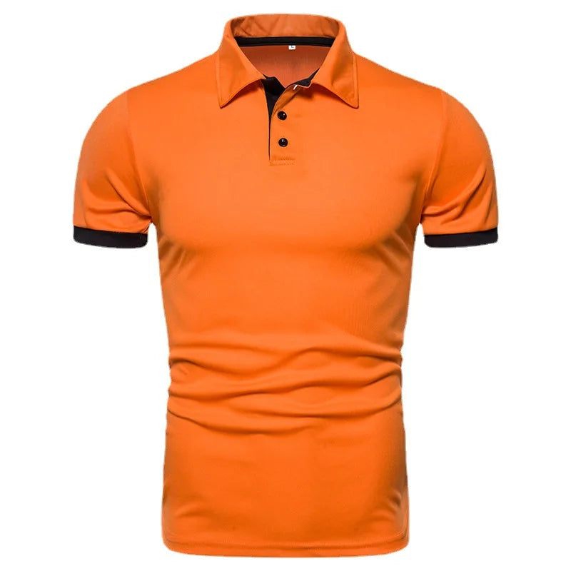 Mens Solid Color Polo Shirt – Stylish Fit