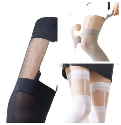 Stripe Top Sheer Pantyhose For Fashionistas
