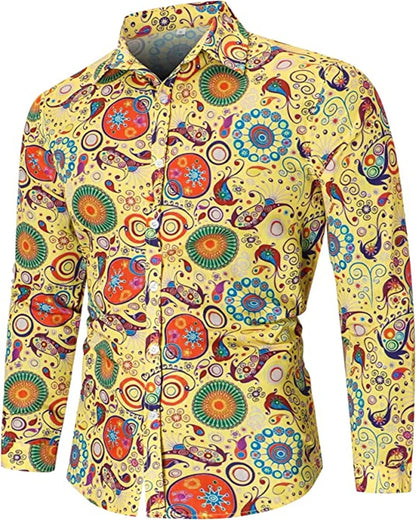 70s Disco Shirts For Men Colorful Style