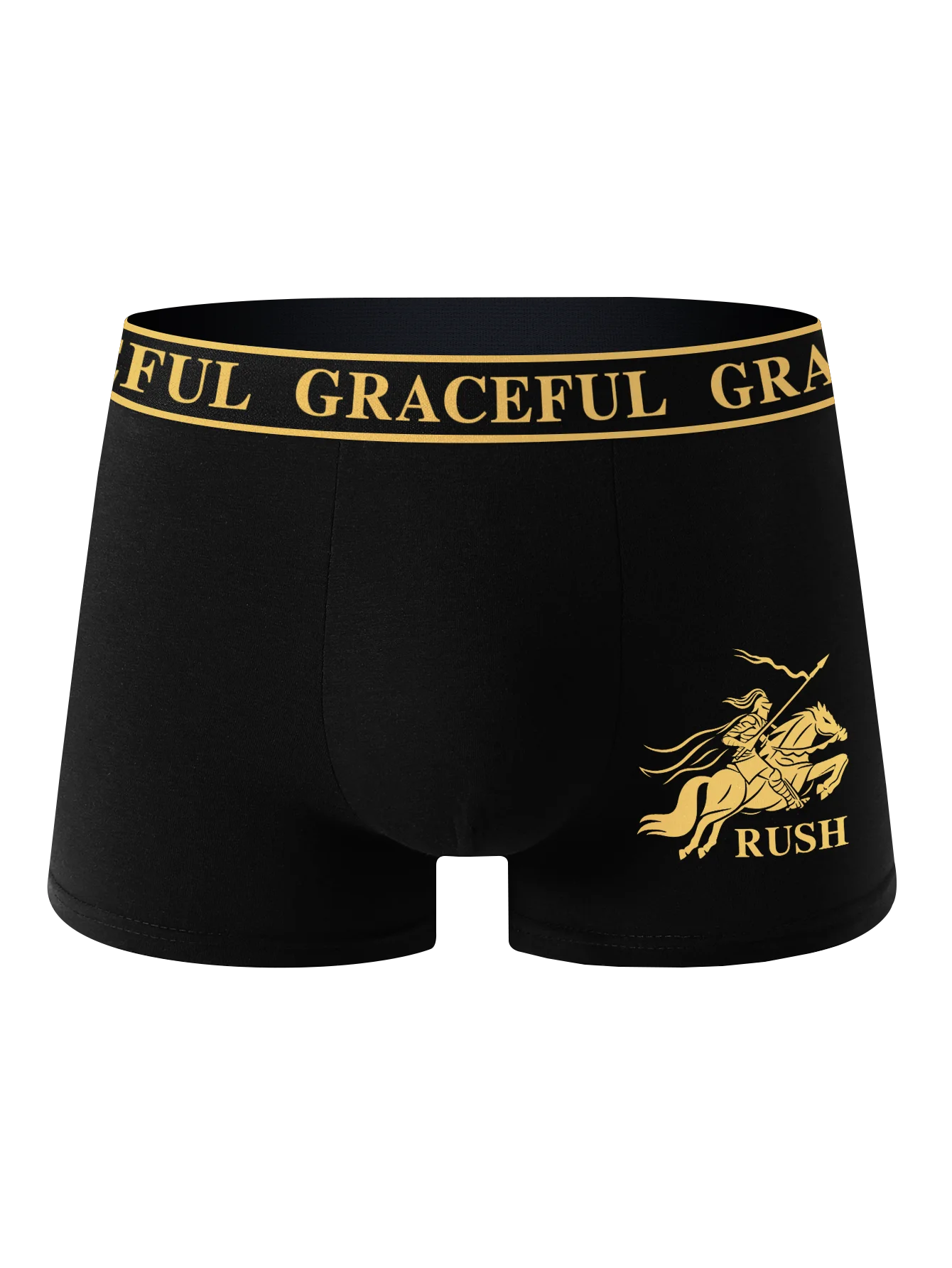 Mens Black Boxer Briefs Set 4 Pieces