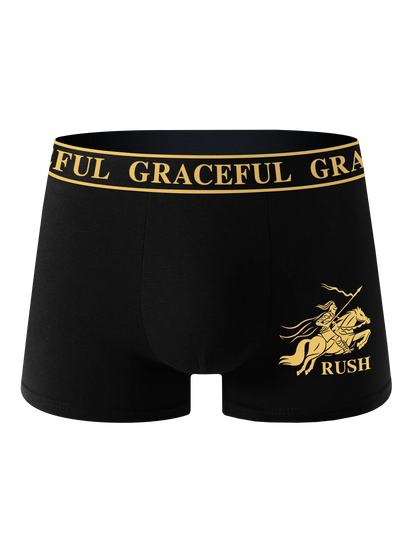 Mens Black Boxer Briefs Set 4 Pieces