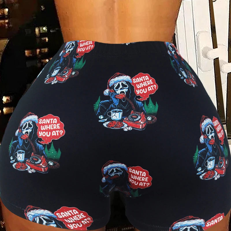 Womens Halloween Pajama Shorts