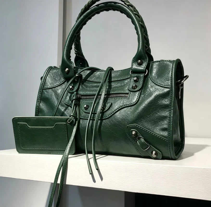 High Capacity Motorcycle Shoulder Bag Luxury Travel Hobo Crossbody Handbag