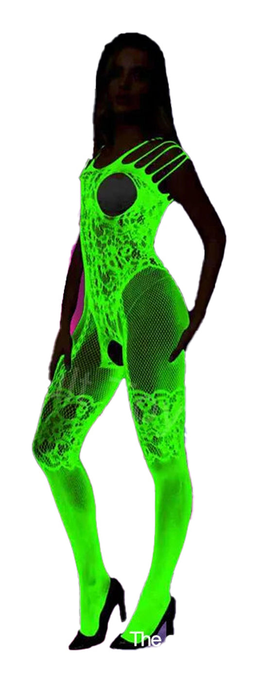 Luminous Nightclub Bodysuit For Women