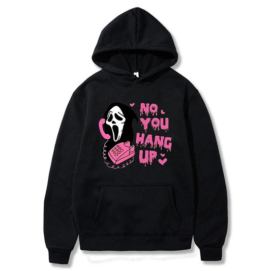 Womens Harajuku Graphic Hoodie Pink Scream Design