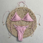 Swimwear Swimsuit: Trendy Pink Bikini Set