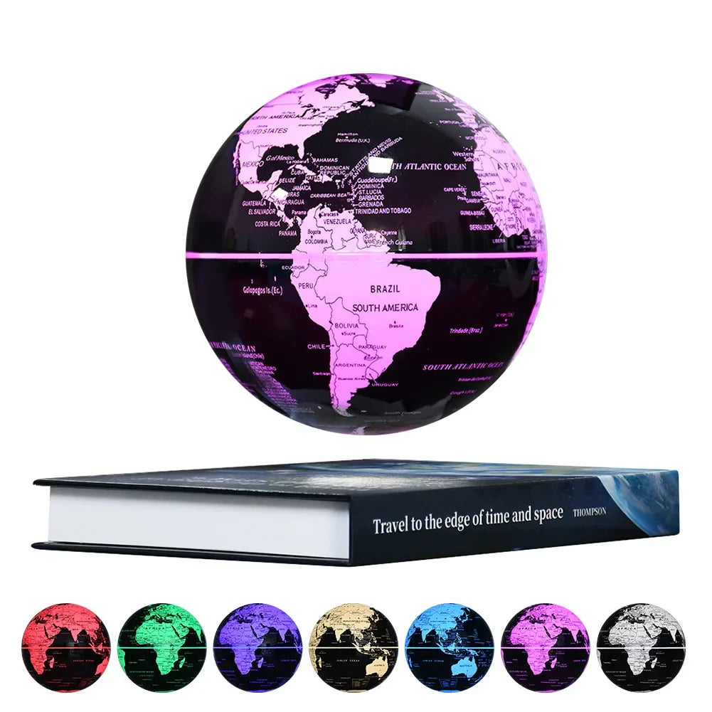 Magnetic Floating Globe with LED Lights and Book Base
