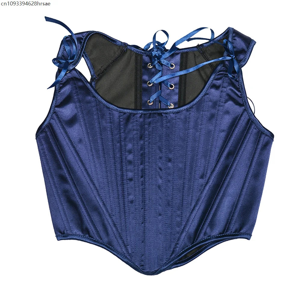 Womens Renaissance Corset Top Overbust Bustier