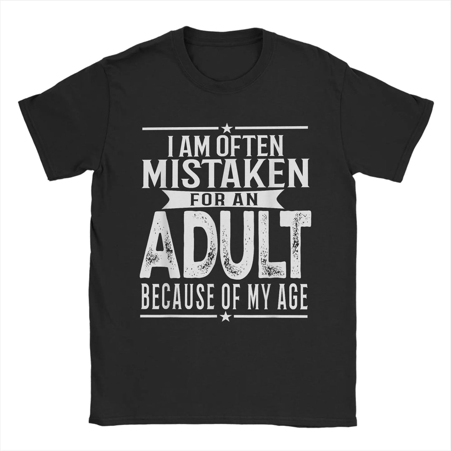 Funny Men's T-Shirt: Often Mistaken for an Adult - Short Sleeve Tee