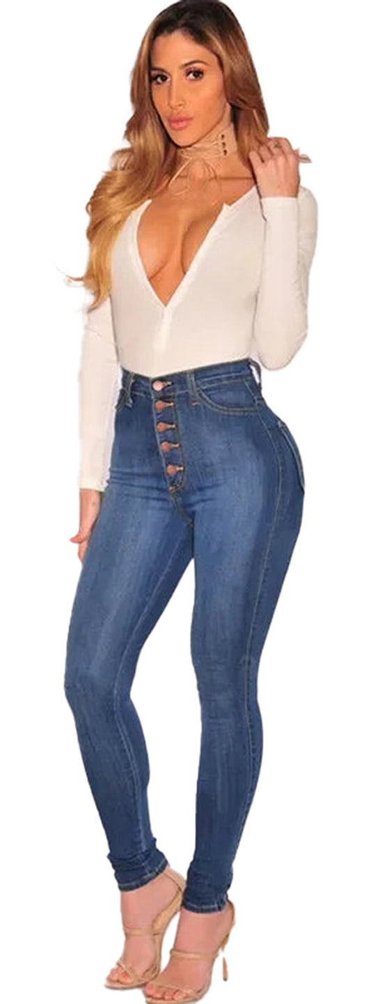 High Waist Skinny Jeans For Women