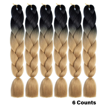 Ombre Crochet Braiding Hair Extensions