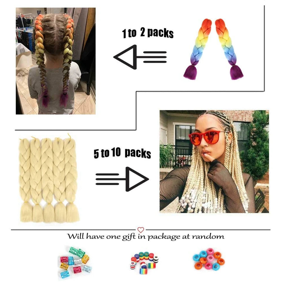 Ombre Braiding Hair Extensions Trendy Styles