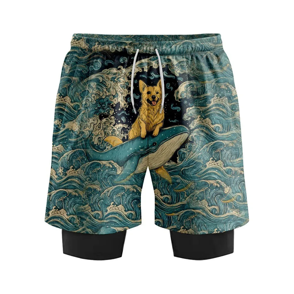 Men's Quick - Dry Digital Print Surf Board Shorts