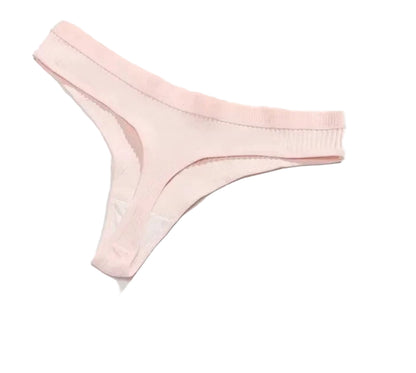 Front View of Low Waist Cotton Thong Panties for Women