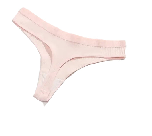 Front View of Low Waist Cotton Thong Panties for Women