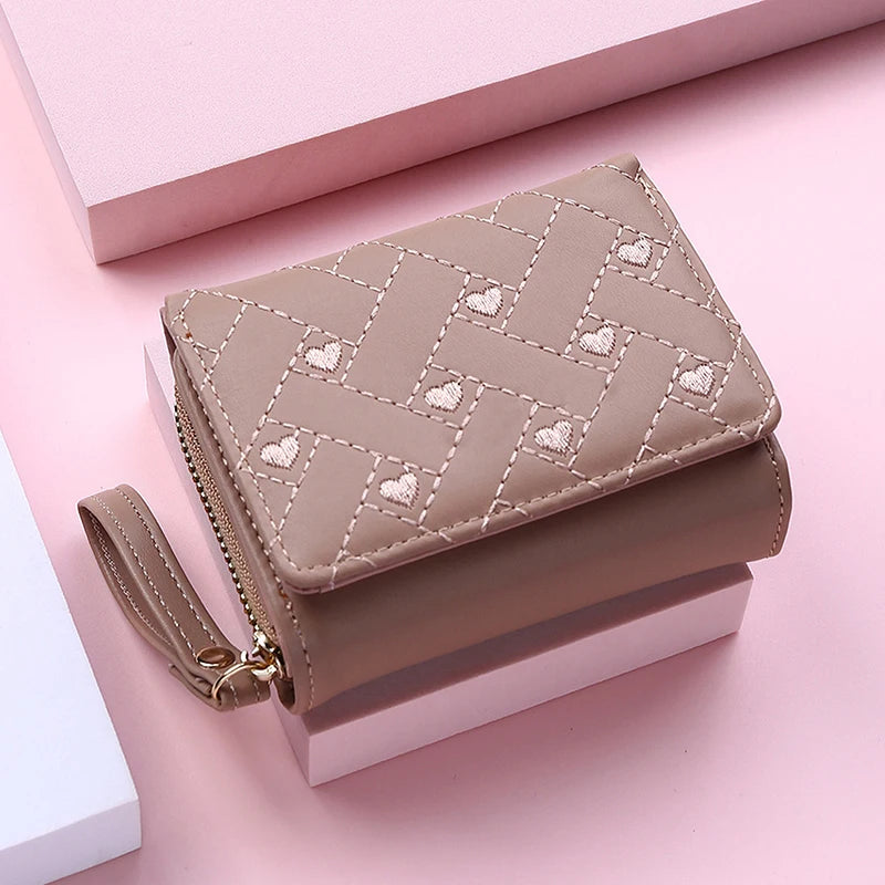 Kawaii Cute Small PU Leather Wallet and Coin Purse for Women