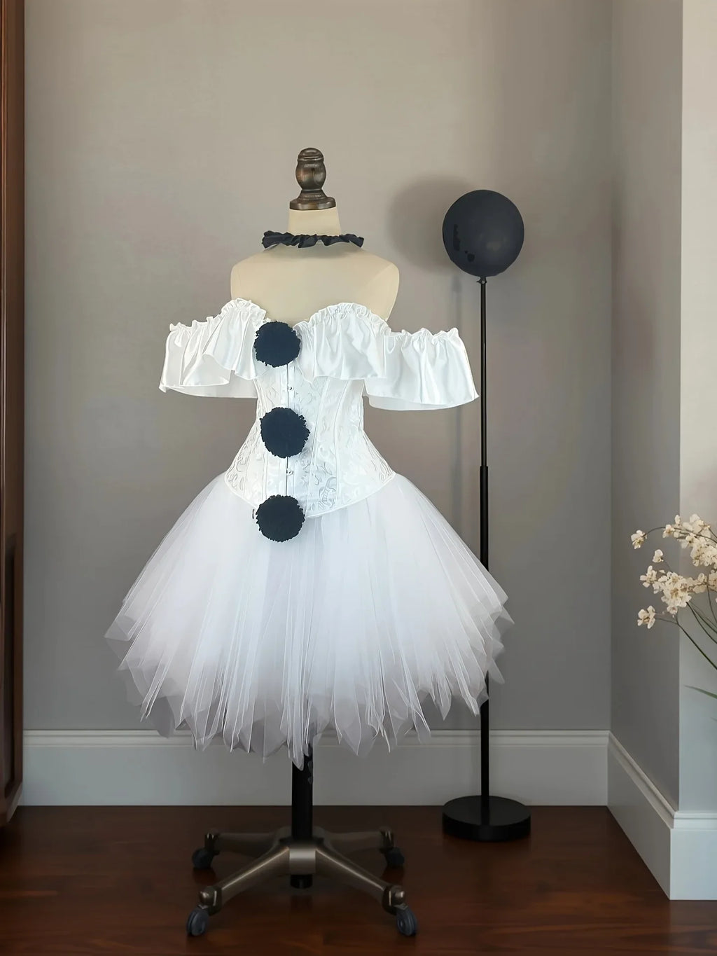 Cosplay Costume Play Dress with Ruffles